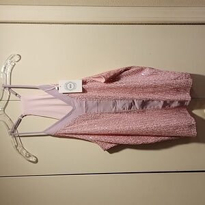 Woman's Sequin Dressy Tank Top Pink Size 2X
